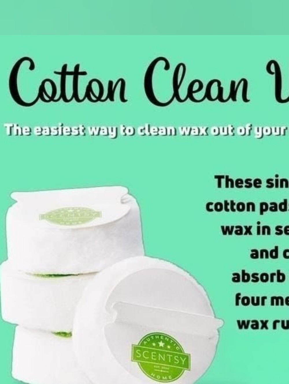 Set Of Two Scentsy Cotton Cleanups New In Package - Picture 5 of 7